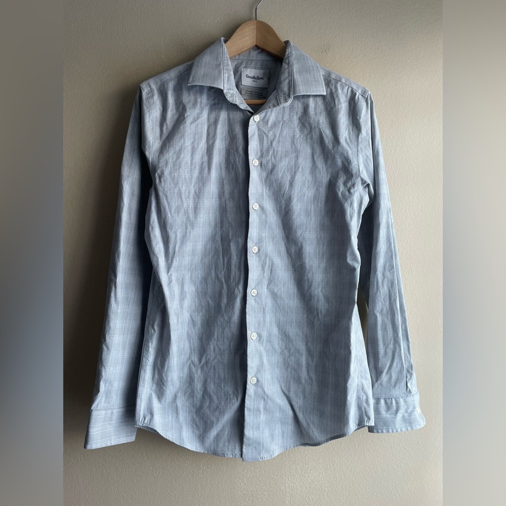 Goodfellow Men Gray Button Up Shirt Size Small